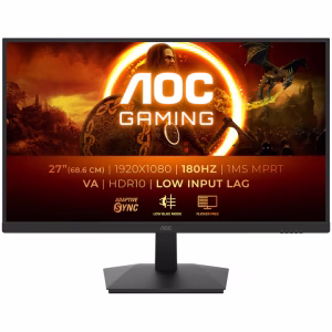 Monitor Gaming curbat LED Fast VA AOC 27G15N2, 27", Full HD, 180Hz, HDR10, negru